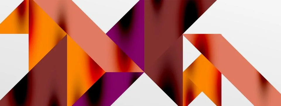 Tech minimal overlapping triangle shapes elements geometric graphic pattern Illustrazione stock