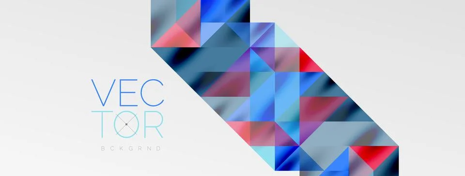 Tech minimal overlapping triangle shapes elements geometric graphic pattern Illustrazione stock