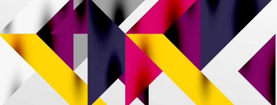 Tech minimal overlapping triangle shapes elements geometric graphic pattern 스톡 일러스트