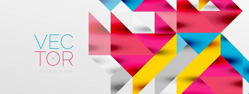 Tech minimal overlapping triangle shapes elements geometric graphic pattern 스톡 일러스트