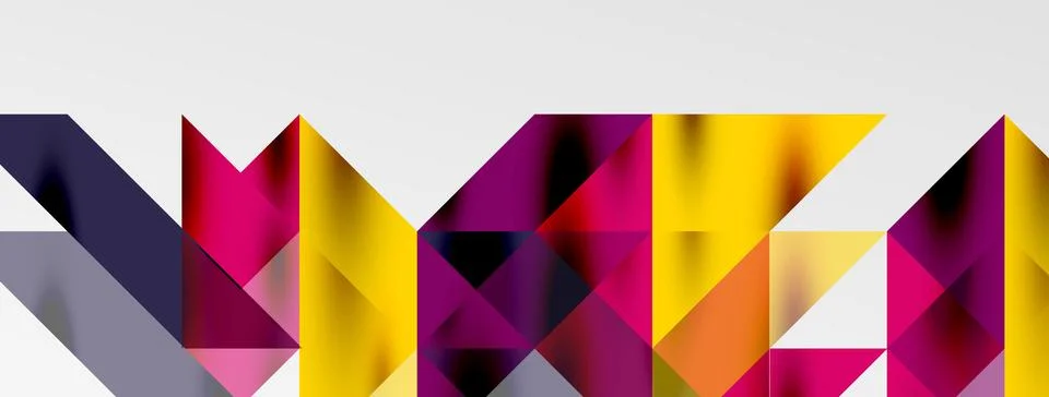 Tech minimal overlapping triangle shapes elements geometric graphic pattern Illustrazione stock