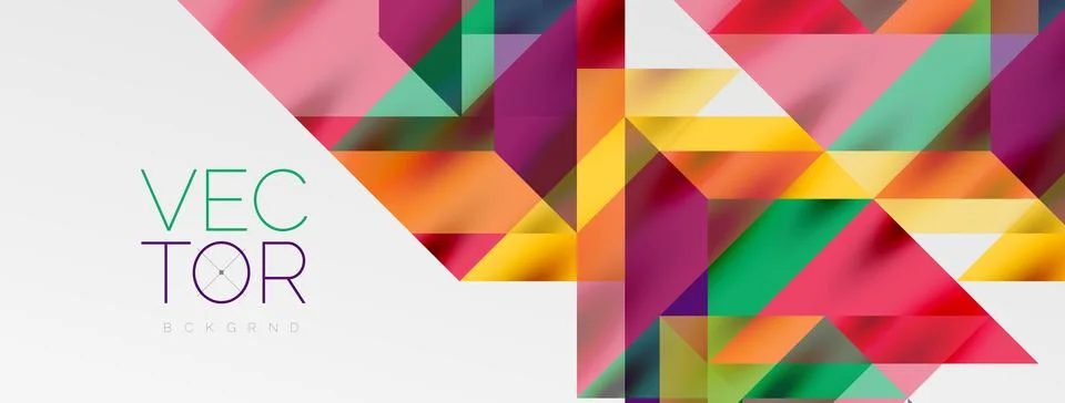 Tech minimal overlapping triangle shapes elements geometric graphic pattern 库存插图