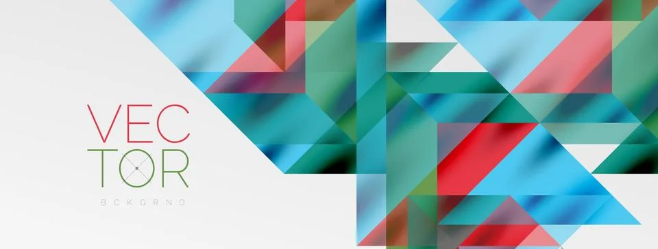 Tech minimal overlapping triangle shapes elements geometric graphic pattern Illustrazione stock