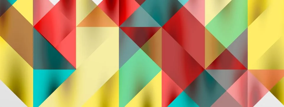 Tech minimal overlapping triangle shapes elements geometric graphic pattern Illustrazione stock