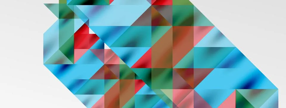 Tech minimal overlapping triangle shapes elements geometric graphic pattern Stock Illustration