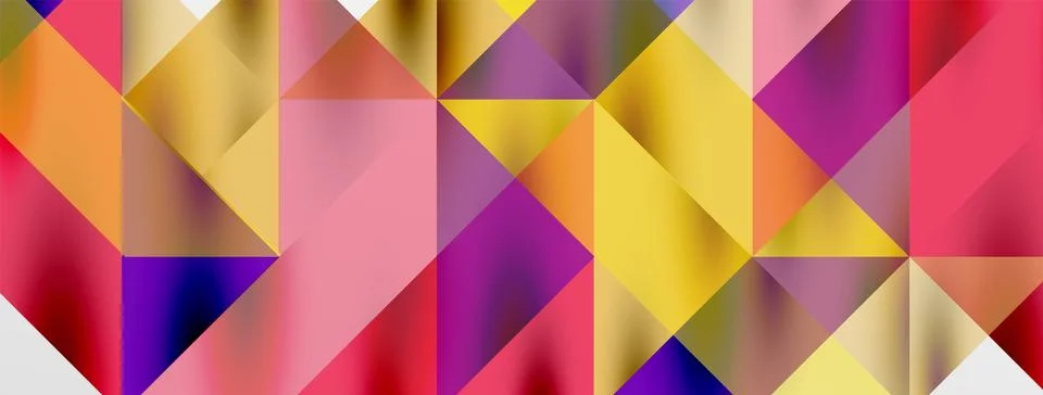 Tech minimal overlapping triangle shapes elements geometric graphic pattern Illustrazione stock