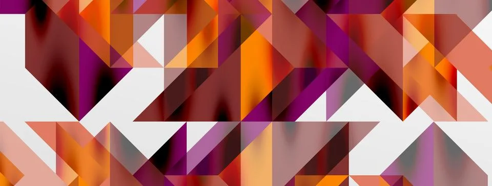 Tech minimal overlapping triangle shapes elements geometric graphic pattern Illustrazione stock