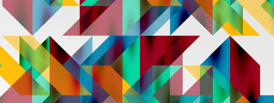 Tech minimal overlapping triangle shapes elements geometric graphic pattern 스톡 일러스트