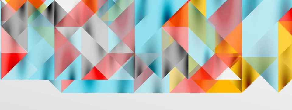 Tech minimal overlapping triangle shapes elements geometric graphic pattern Illustrazione stock