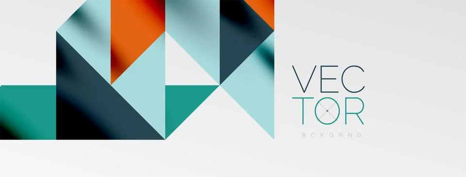 Tech minimal overlapping triangle shapes elements geometric graphic pattern Stock Illustration