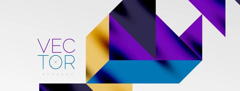 Tech minimal overlapping triangle shapes elements geometric graphic pattern Illustrazione stock