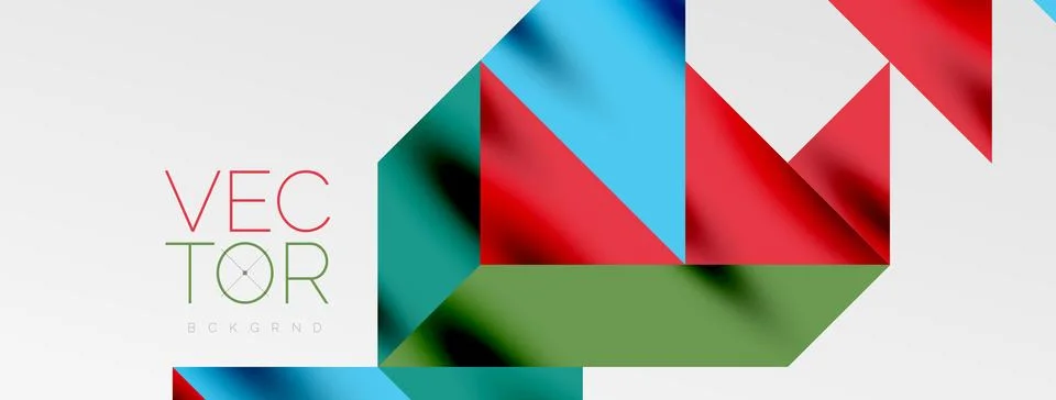 Tech minimal overlapping triangle shapes elements geometric graphic pattern Illustrazione stock