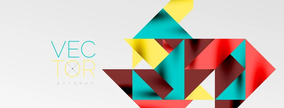 Tech minimal overlapping triangle shapes elements geometric graphic pattern イラスト素材