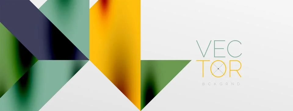 Tech minimal overlapping triangle shapes elements geometric graphic pattern Illustrazione stock