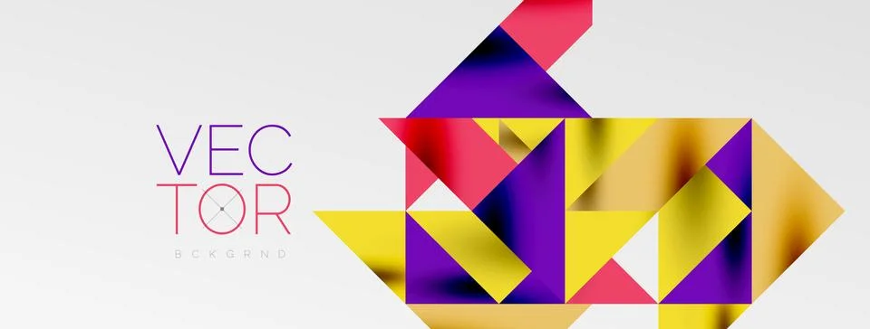 Tech minimal overlapping triangle shapes elements geometric graphic pattern Illustrazione stock