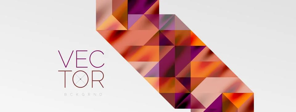 Tech minimal overlapping triangle shapes elements geometric graphic pattern Stock Illustration