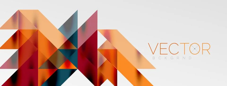 Tech minimal overlapping triangle shapes elements geometric graphic pattern Illustrazione stock