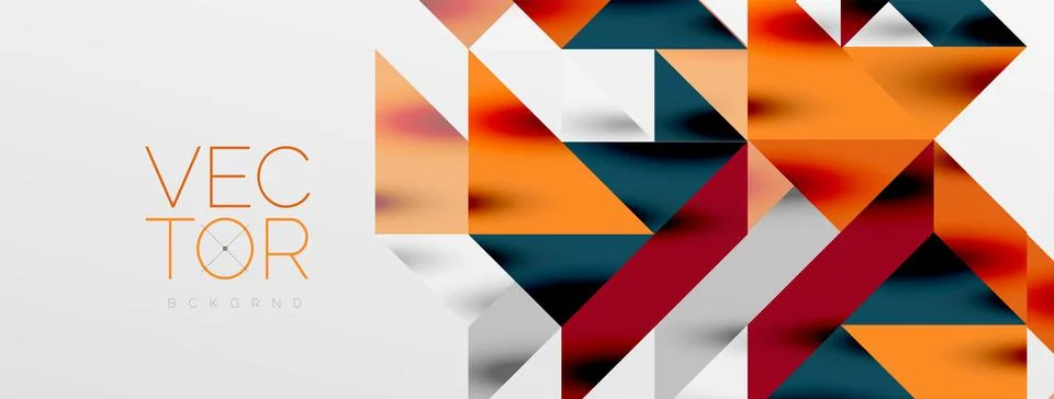 Tech minimal overlapping triangle shapes elements geometric graphic pattern Illustrazione stock