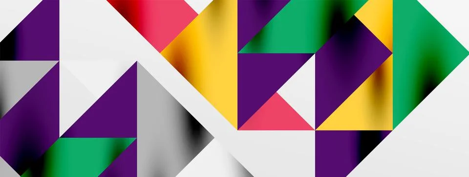 Tech minimal overlapping triangle shapes elements geometric graphic pattern Stock Illustration