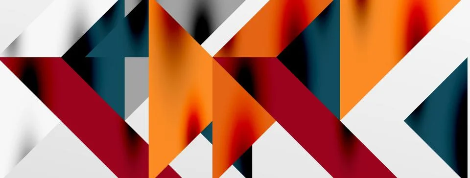 Tech minimal overlapping triangle shapes elements geometric graphic pattern 스톡 일러스트