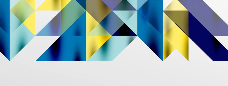 Tech minimal overlapping triangle shapes elements geometric graphic pattern Illustrazione stock