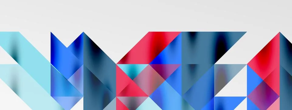 Tech minimal overlapping triangle shapes elements geometric graphic pattern Illustrazione stock