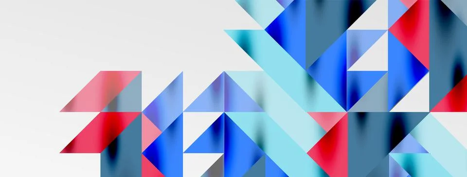 Tech minimal overlapping triangle shapes elements geometric graphic pattern Stock Illustration