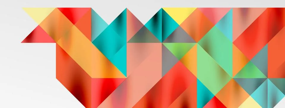 Tech minimal overlapping triangle shapes elements geometric graphic pattern 스톡 일러스트