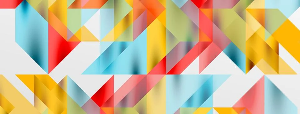 Tech minimal overlapping triangle shapes elements geometric graphic pattern Illustrazione stock