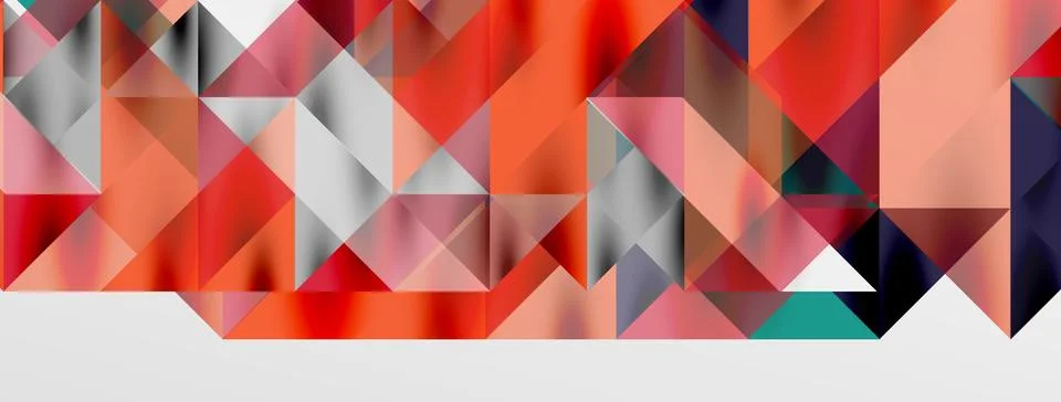Tech minimal overlapping triangle shapes elements geometric graphic pattern Illustrazione stock