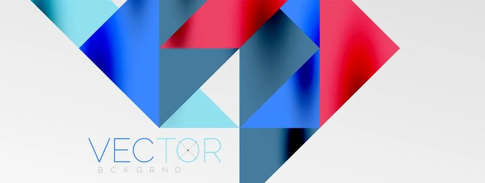 Tech minimal overlapping triangle shapes elements geometric graphic pattern Illustrazione stock