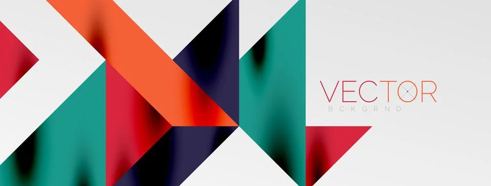 Tech minimal overlapping triangle shapes elements geometric graphic pattern Illustrazione stock