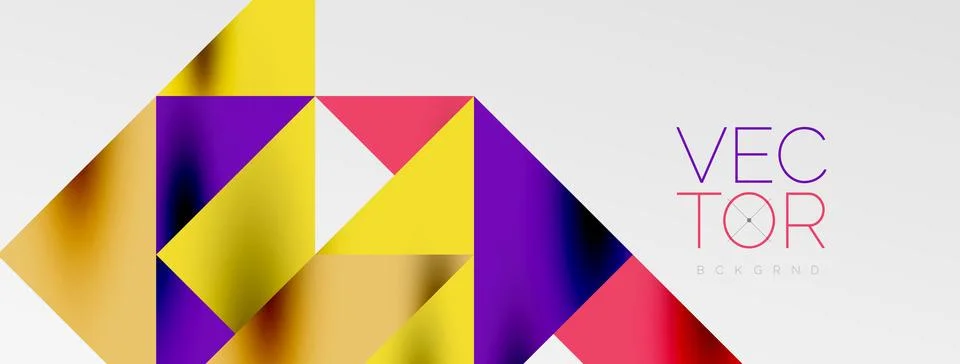 Tech minimal overlapping triangle shapes elements geometric graphic pattern Stock Illustration