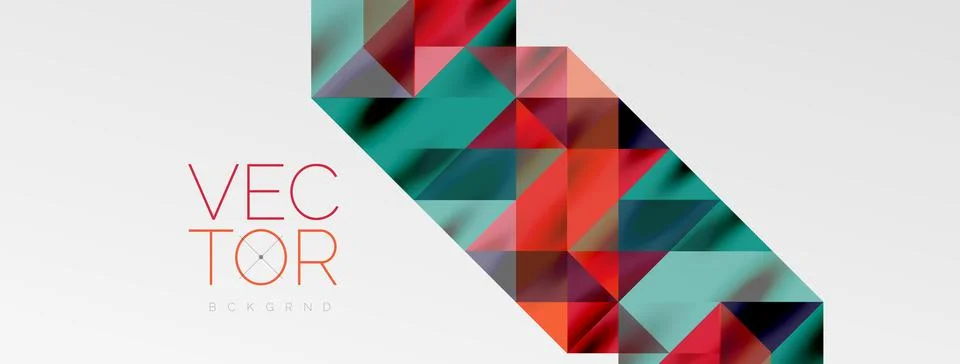 Tech minimal overlapping triangle shapes elements geometric graphic pattern Stockillustratie