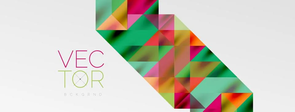 Tech minimal overlapping triangle shapes elements geometric graphic pattern Illustrazione stock