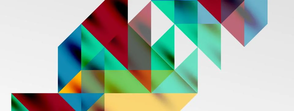 Tech minimal overlapping triangle shapes elements geometric graphic pattern Illustrazione stock