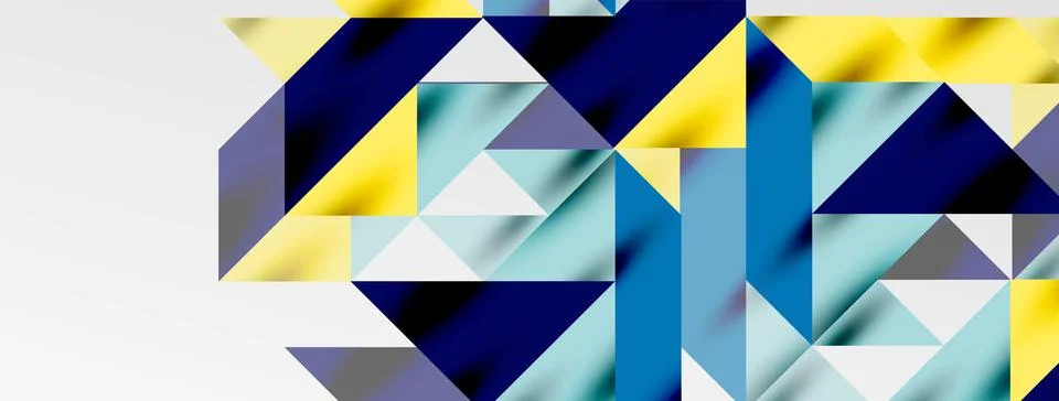 Tech minimal overlapping triangle shapes elements geometric graphic pattern Stockillustratie