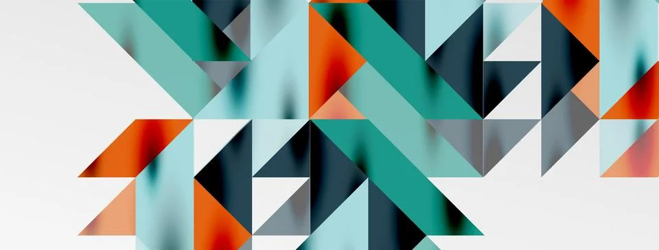 Tech minimal overlapping triangle shapes elements geometric graphic pattern Illustrazione stock