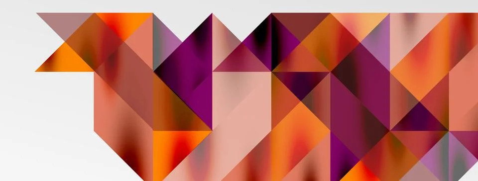 Tech minimal overlapping triangle shapes elements geometric graphic pattern Illustrazione stock