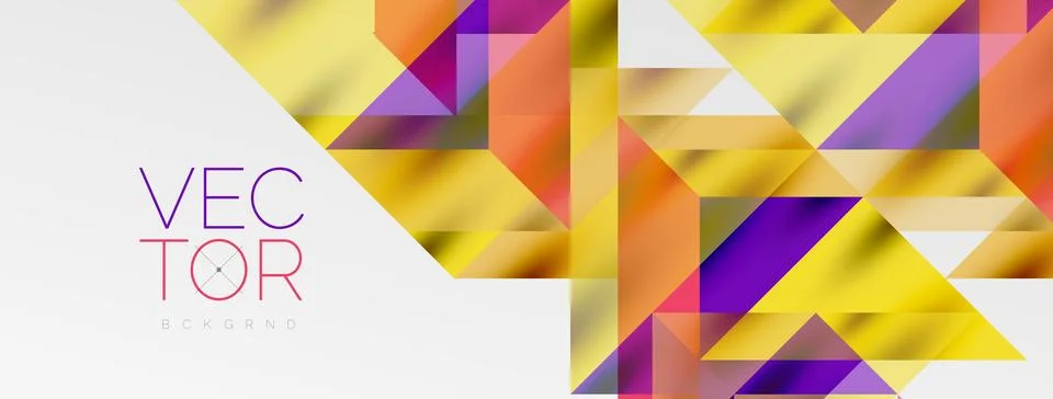 Tech minimal overlapping triangle shapes elements geometric graphic pattern Stock Illustration