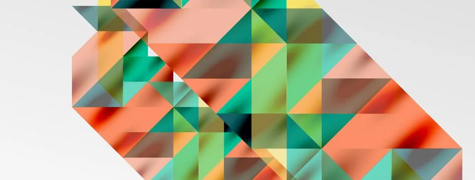 Tech minimal overlapping triangle shapes elements geometric graphic pattern Illustrazione stock