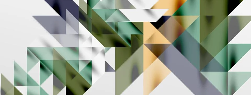 Tech minimal overlapping triangle shapes elements geometric graphic pattern Illustrazione stock