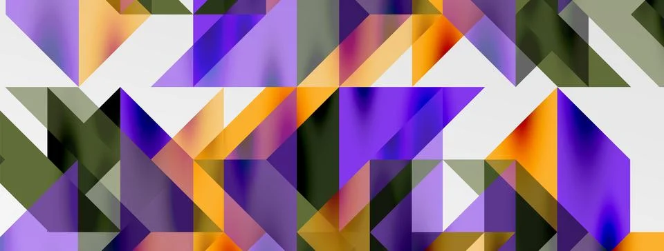 Tech minimal overlapping triangle shapes elements geometric graphic pattern Stockillustratie