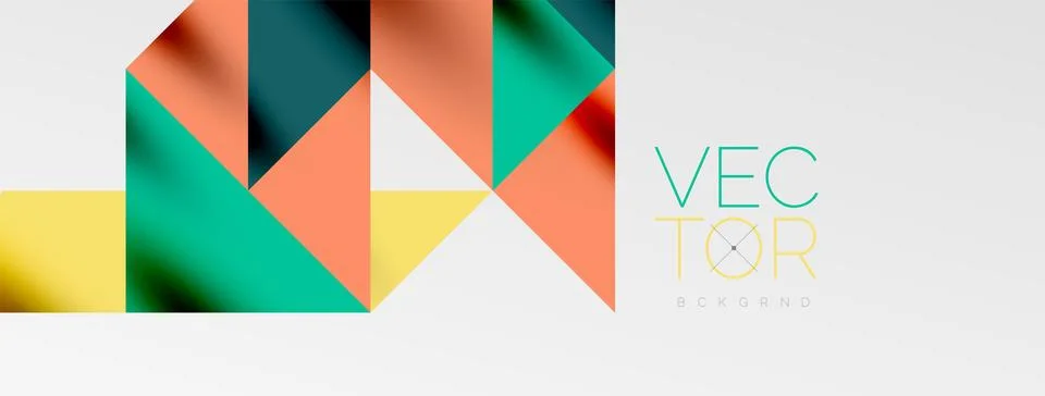 Tech minimal overlapping triangle shapes elements geometric graphic pattern Stock Illustration