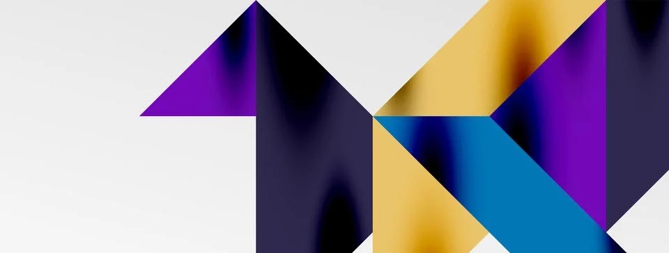 Tech minimal overlapping triangle shapes elements geometric graphic pattern Stock Illustration