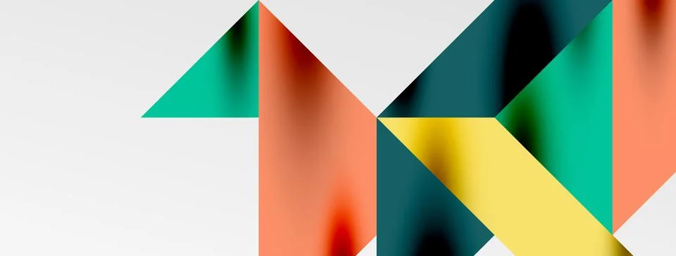 Tech minimal overlapping triangle shapes elements geometric graphic pattern Illustrazione stock