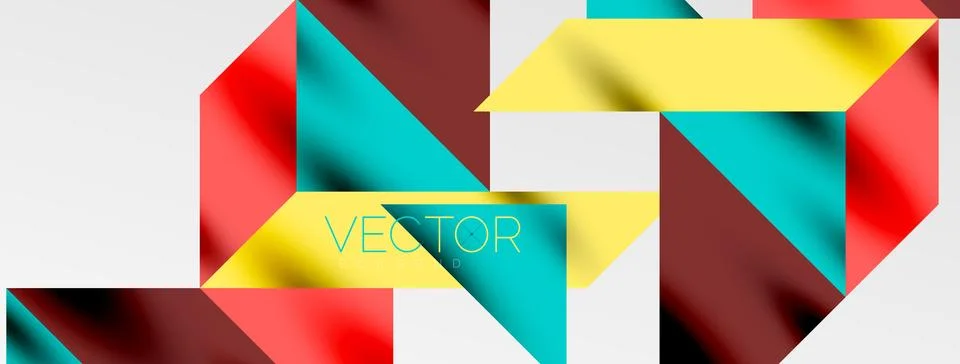 Tech minimal overlapping triangle shapes elements geometric graphic pattern Illustrazione stock