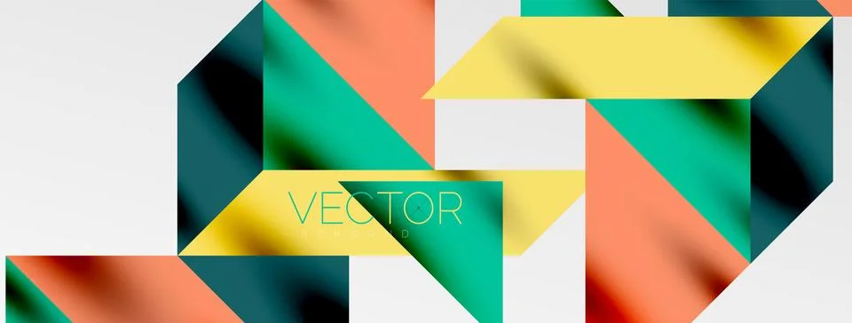 Tech minimal overlapping triangle shapes elements geometric graphic pattern 스톡 일러스트