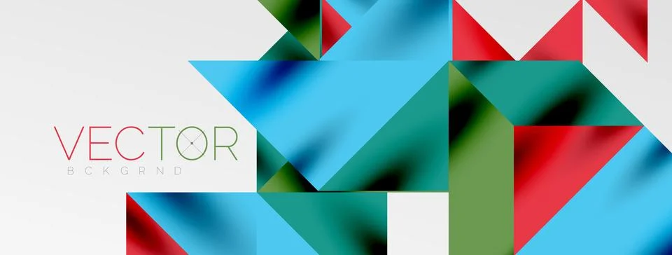 Tech minimal overlapping triangle shapes elements geometric graphic pattern 库存插图