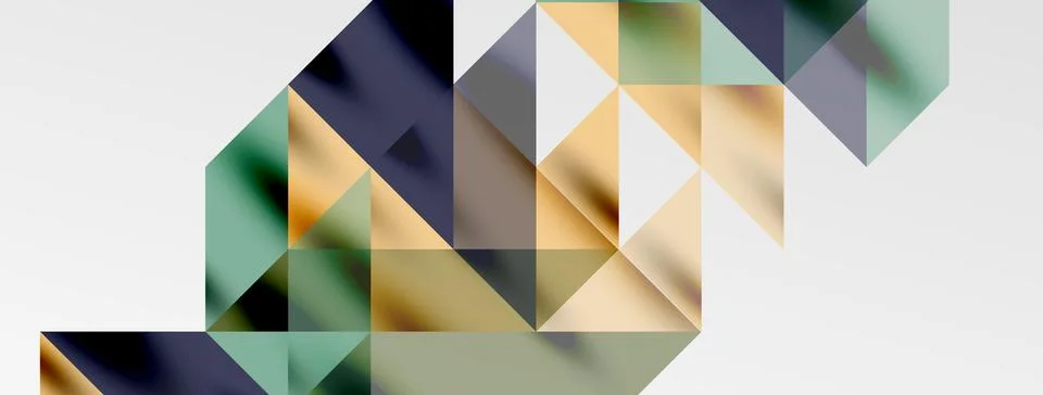 Tech minimal overlapping triangle shapes elements geometric graphic pattern Stock Illustration